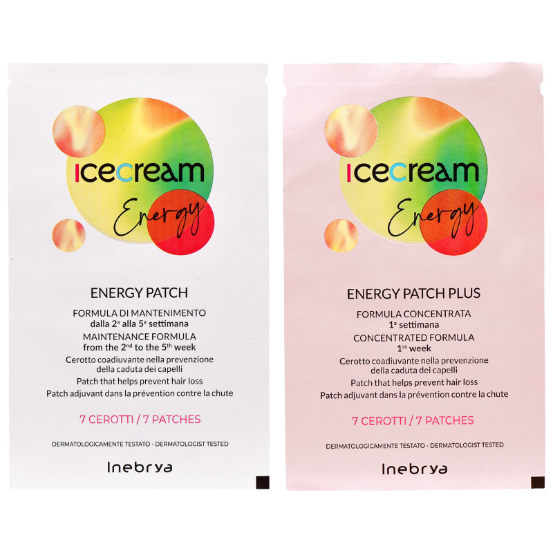 Inebrya Ice Cream Energy Patch - wzmacniające plastry do skóry głowy, 70szt.