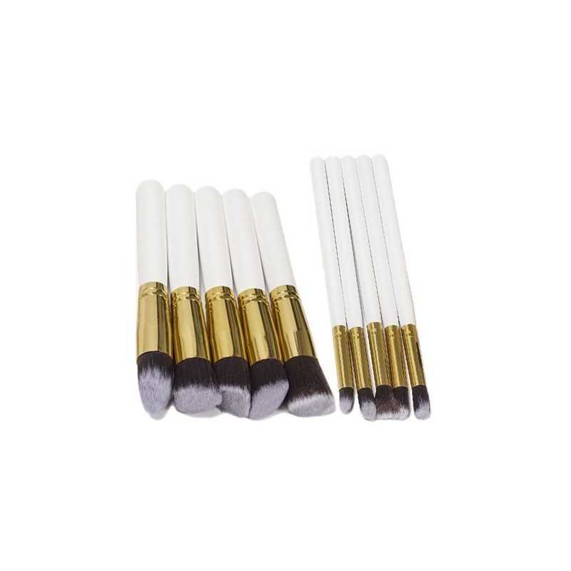 Zestaw pędzli do makijażu Euphoria White, włókno syntetyczne 10 sztuk Zestaw pędzli do makijażu Euphoria White, włókno syntetyczne 10 sztuk