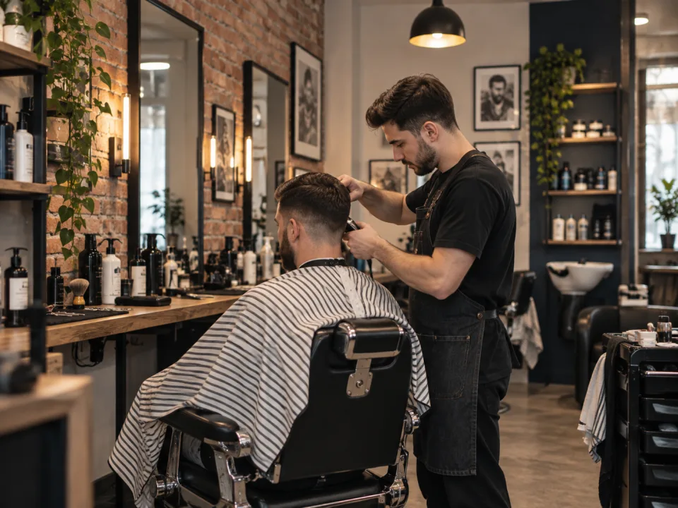 Wnętrze barber shopu